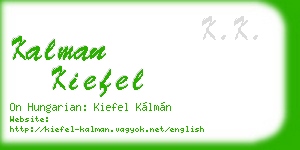 kalman kiefel business card